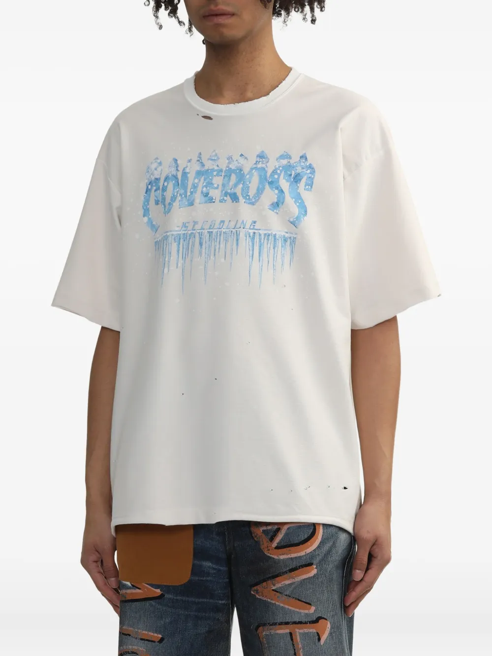 Doublet T-shirt met grafische print Wit