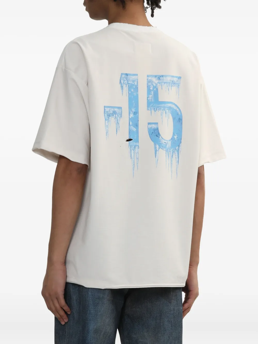 Doublet T-shirt met grafische print Wit
