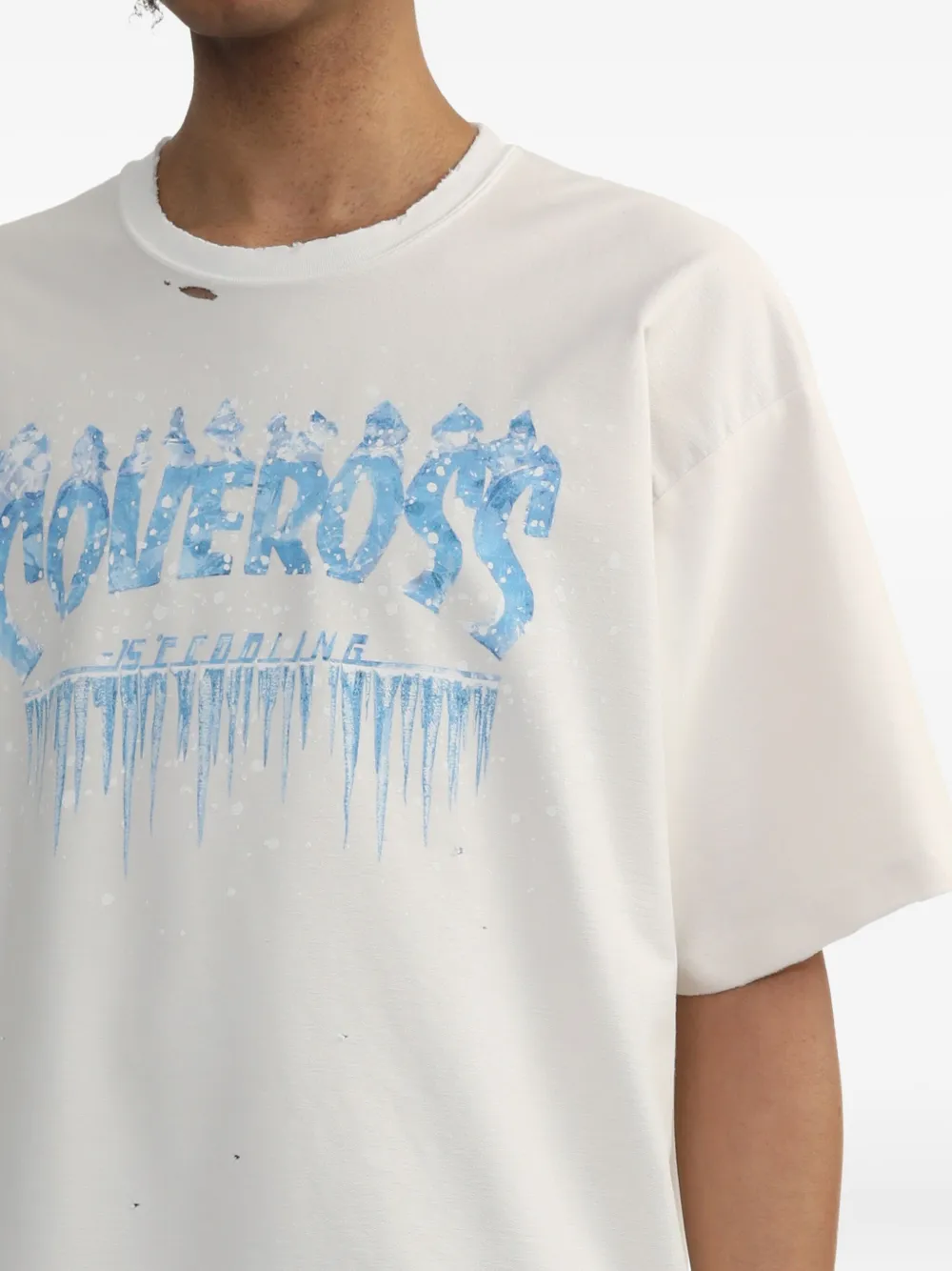 Doublet T-shirt met grafische print Wit