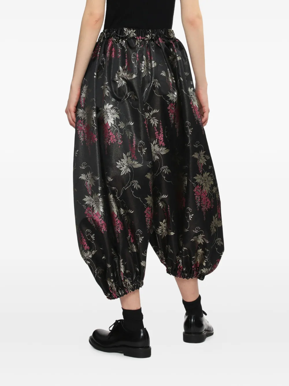 Comme Des Garçons Comme Des Garçons Broek met bloemenprint Zwart
