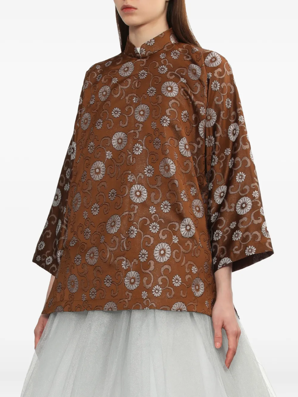 Comme Des Garçons Comme Des Garçons floral-print blouse Bruin
