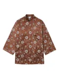 Comme Des Garçons Comme Des Garçons floral-print blouse - Brown