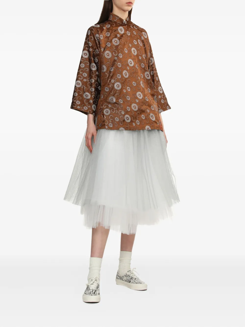 Comme Des Garçons Comme Des Garçons floral-print blouse Bruin