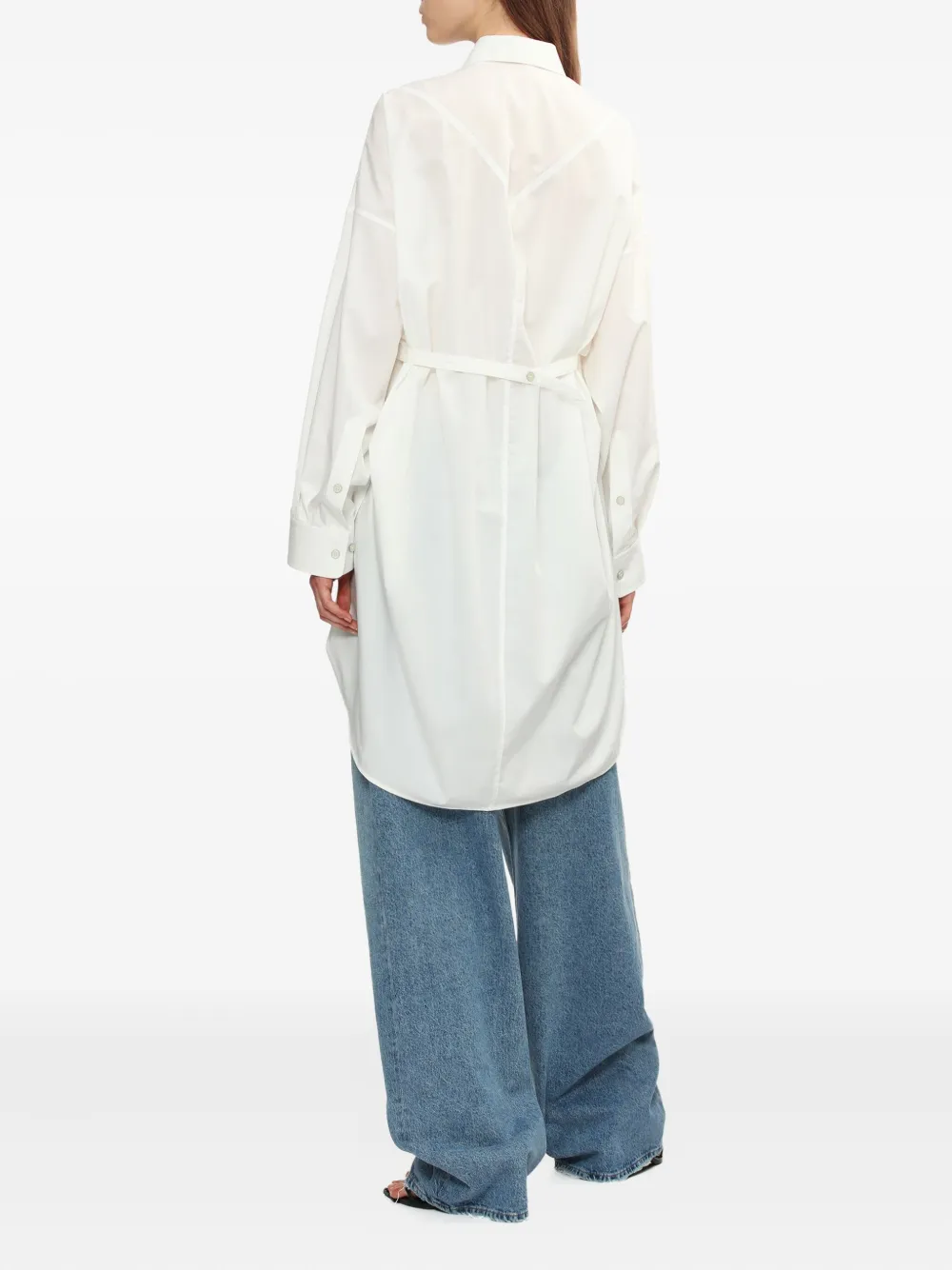 Helmut Lang Blousejurk met knopen Wit