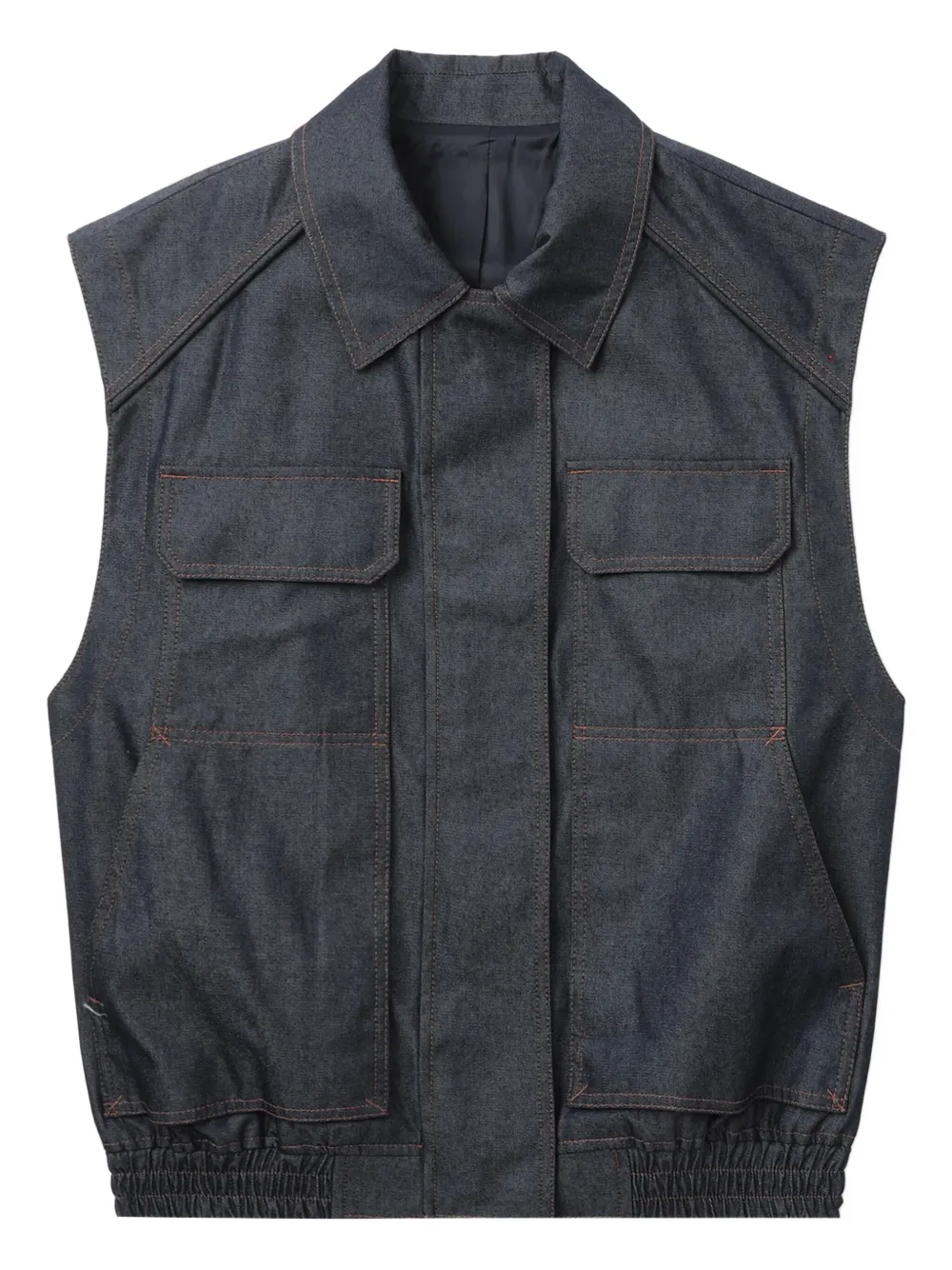Juunj Pocket-detail Sleeveless Vest In Gray