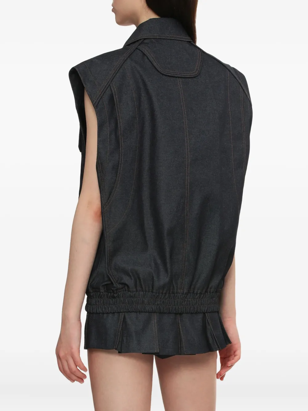Juunj Pocket-detail Sleeveless Vest In Gray
