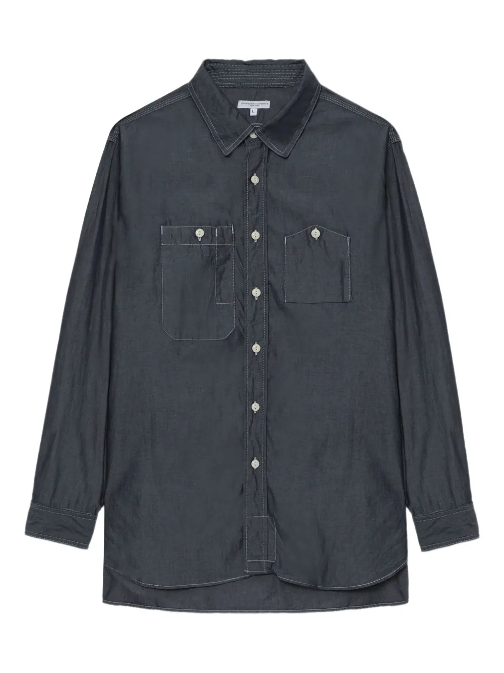 Engineered Garments T-shirt met dubbele zak Blauw