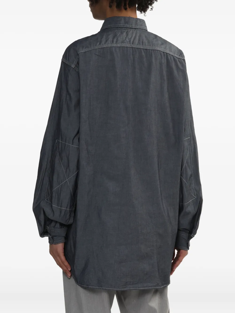 Engineered Garments T-shirt met dubbele zak Blauw