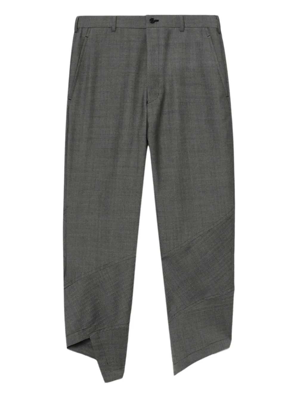 panelled asymmetrical trousers