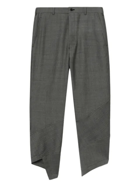 Black Comme Des Garçons panelled asymmetrical trousers