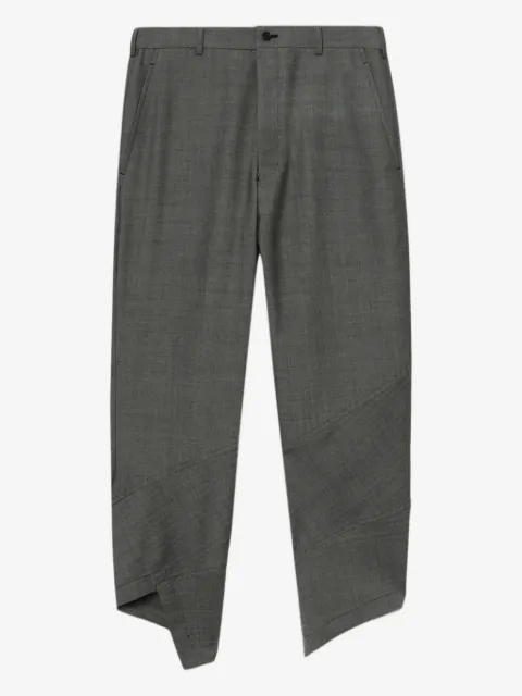 Black Comme Des Garçons panelled asymmetrical trousers