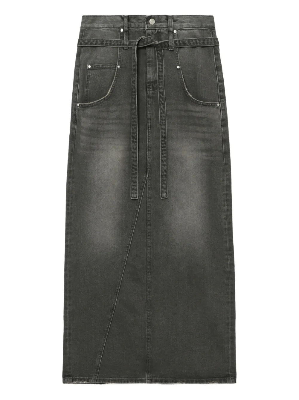 Low Classic belted denim skirt Grijs