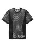 Black Comme Des Garçons mesh-panel T-shirt