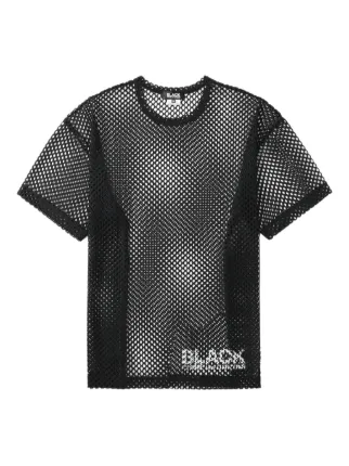 Black Comme Des Garçons mesh-panel T-shirt | Black | FARFETCH