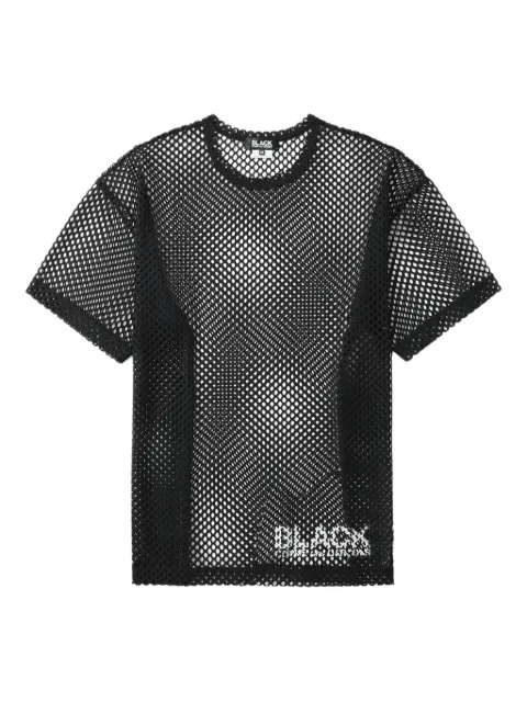 Black Comme Des Garçons mesh-panel T-shirt