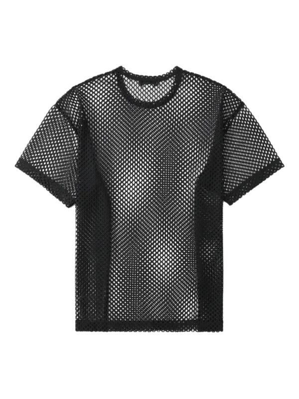 BLACK COMME des GARÇONS メッシュTシャツ S Black Comme Des Garçons mesh-panel T-shirt | Black | FARFETCH