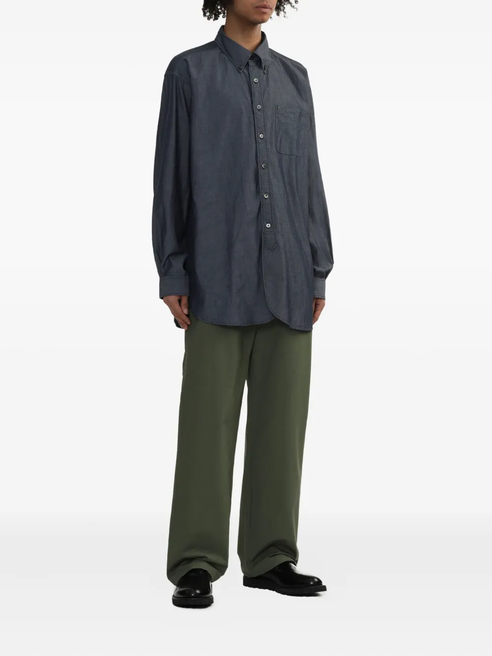 Engineered Garments Button-down overhemd met zak Blauw
