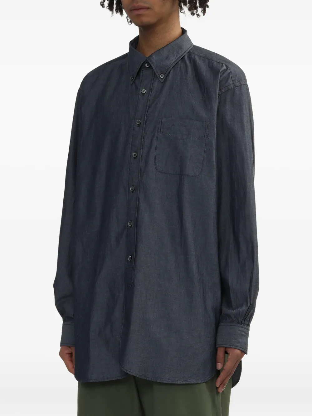 Engineered Garments Button-down overhemd met zak Blauw