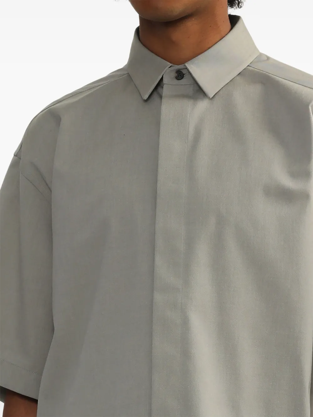 Fear Of God Overhemd met kraag en korte mouwen Grijs