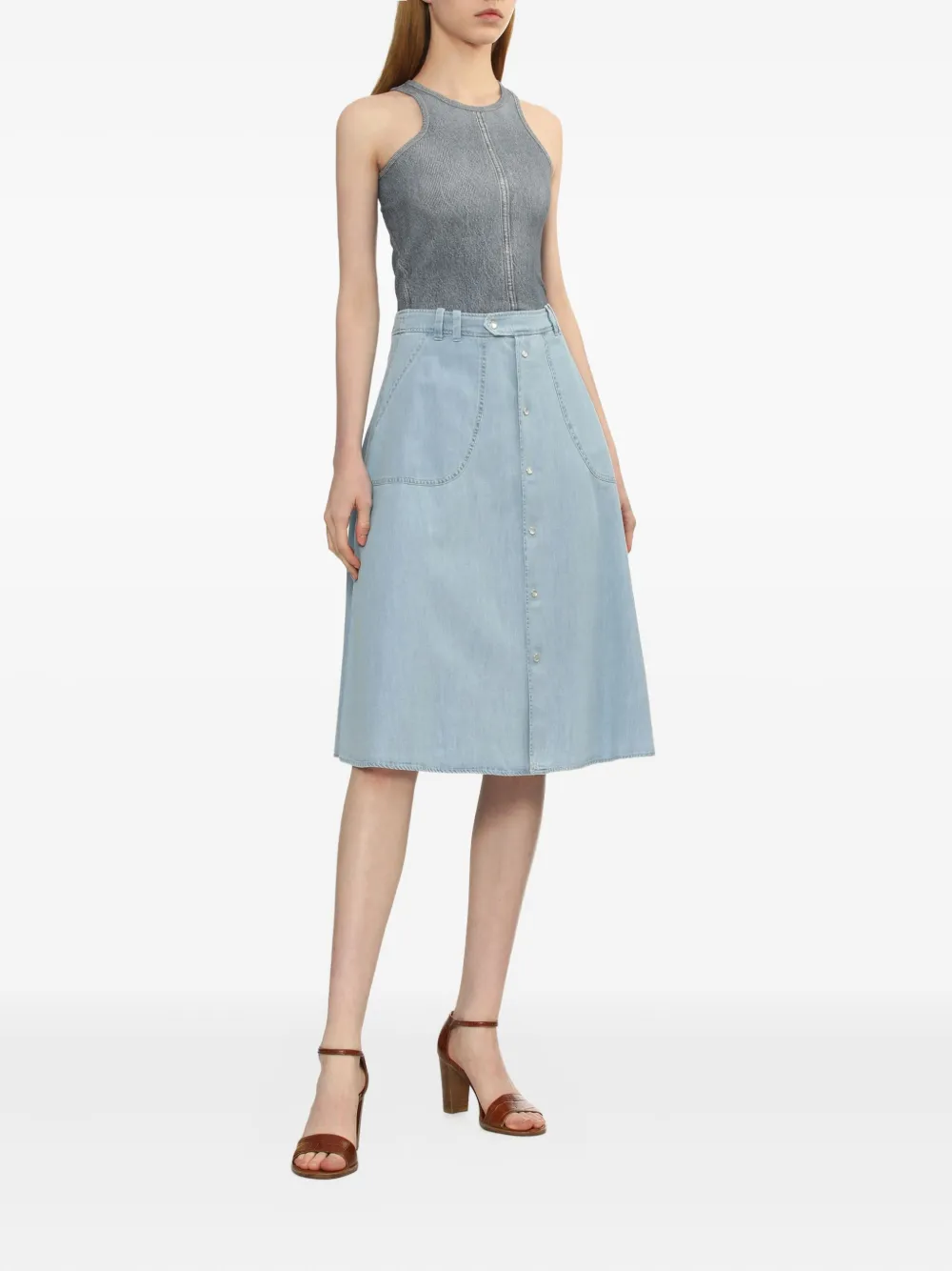 A.P.C. button-front midi skirt | Full Skirts | Image 2