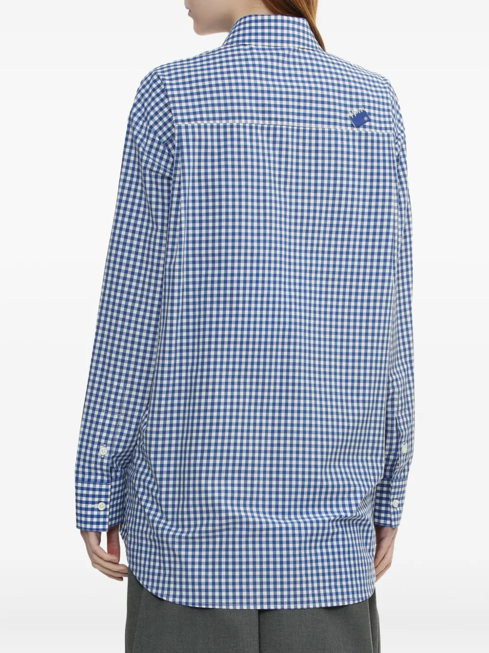Ader Error Gingham-check Shirt In Blue