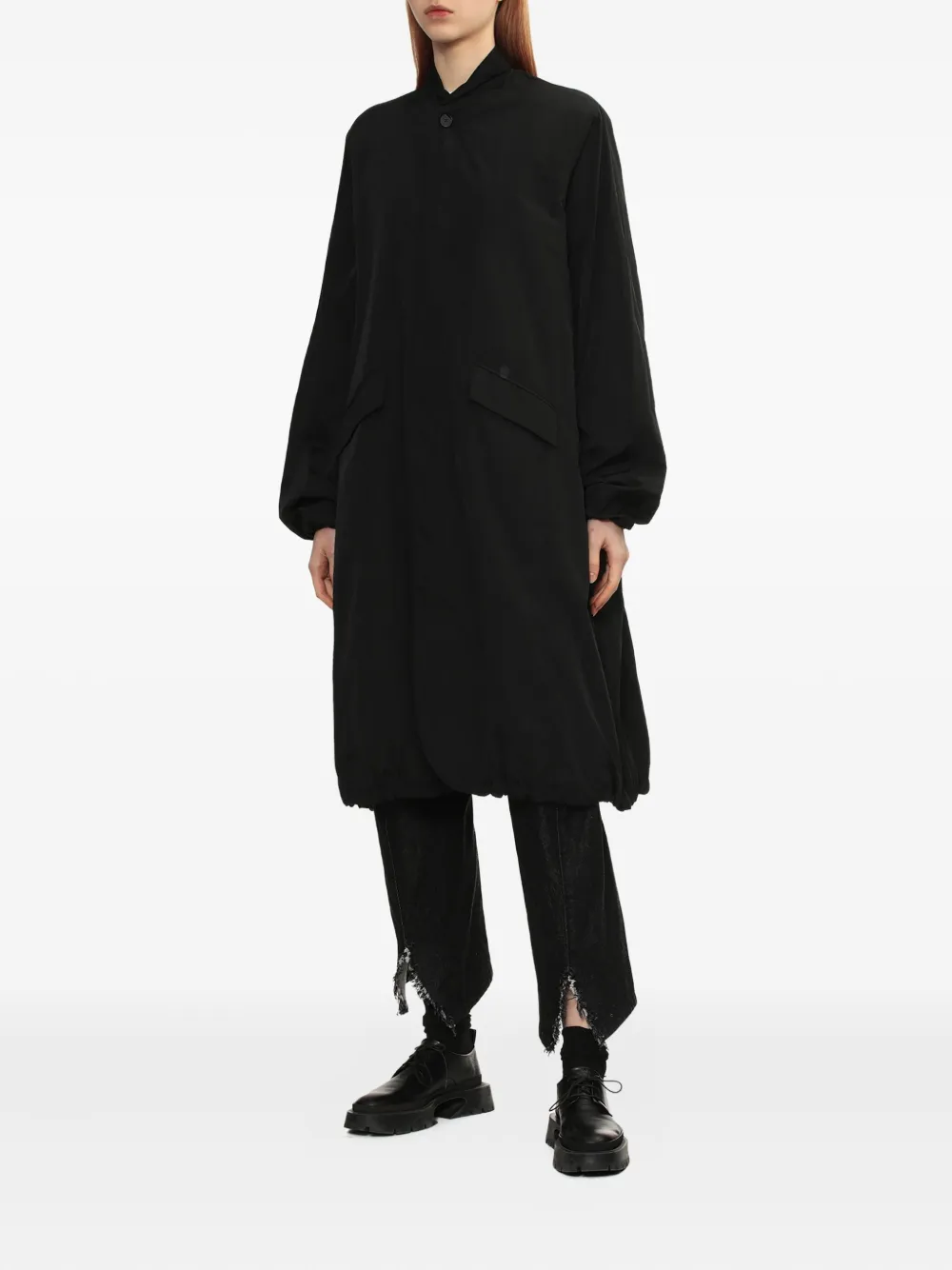 Ader Error Product. 26 Balloon-sleeve Buttoned Coat In Black