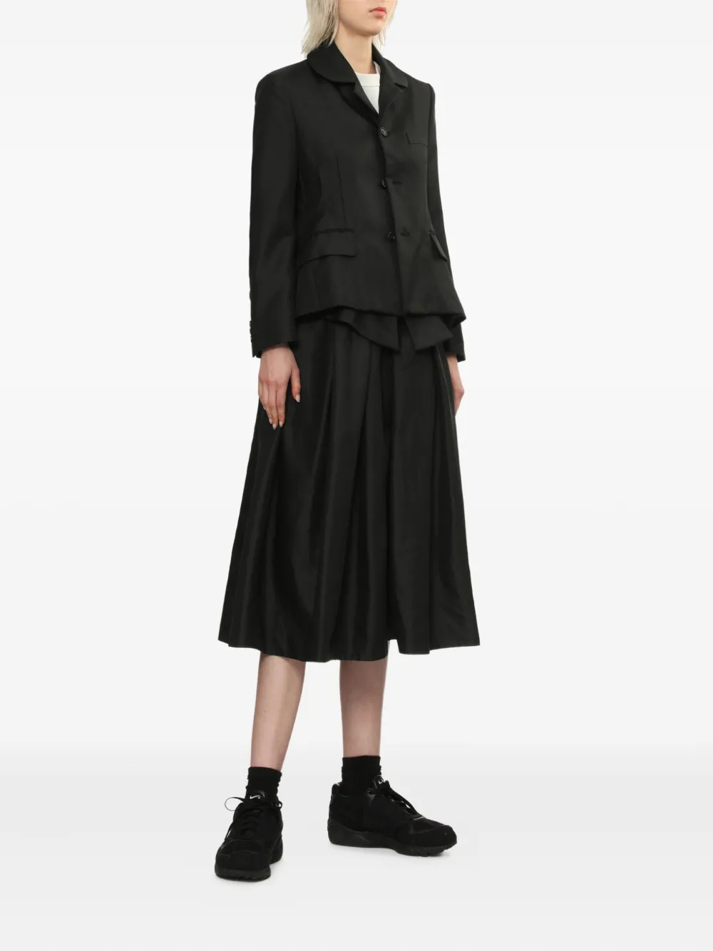 Comme Des Garçons Comme Des Garçons layered-detail blazer Zwart