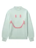 Joshua Sanders smiley-face cotton jumper - Green