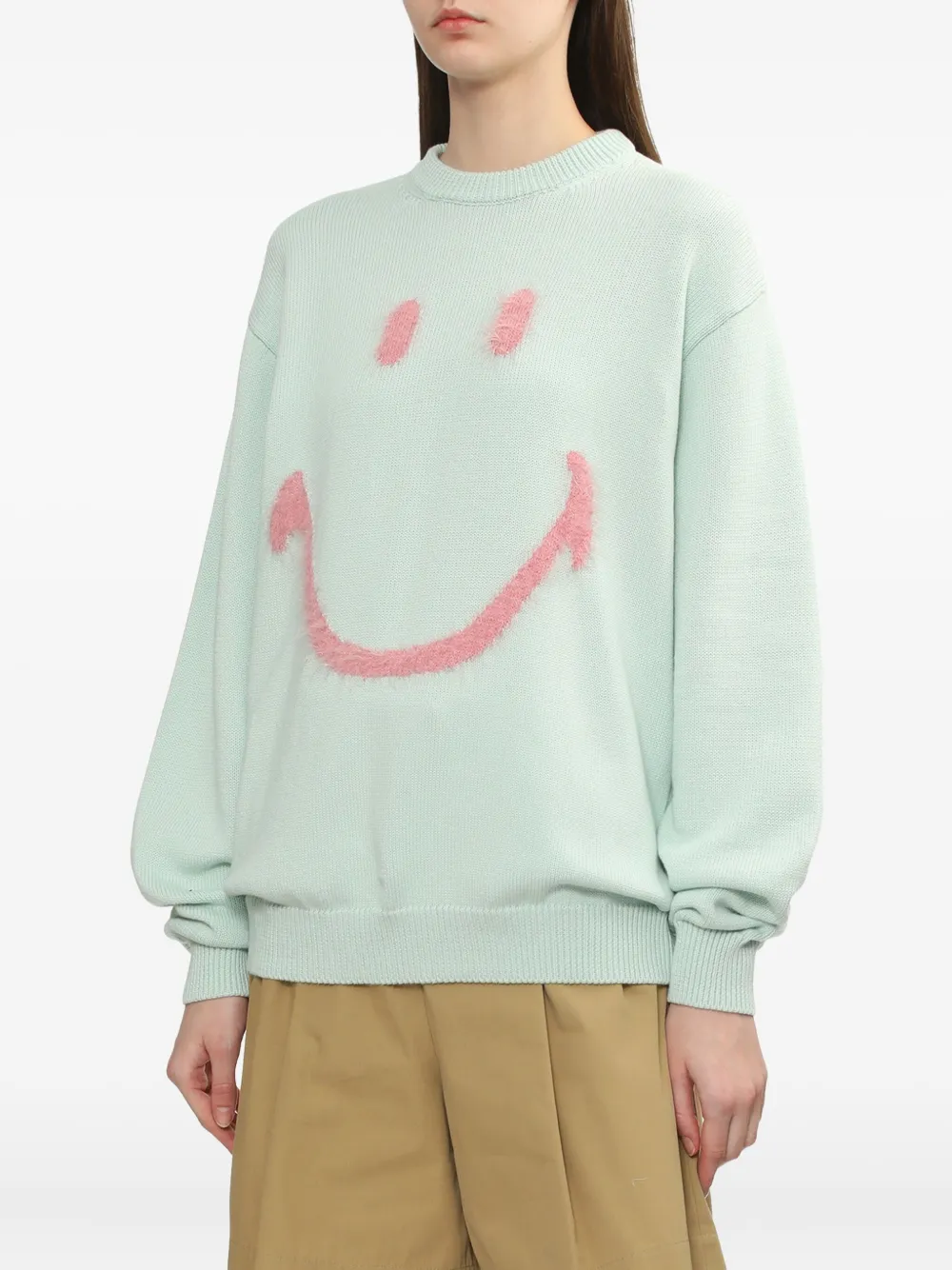 Joshua Sanders Trui met smiley Groen