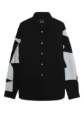 Black Comme Des Garçons geometric-print shirt