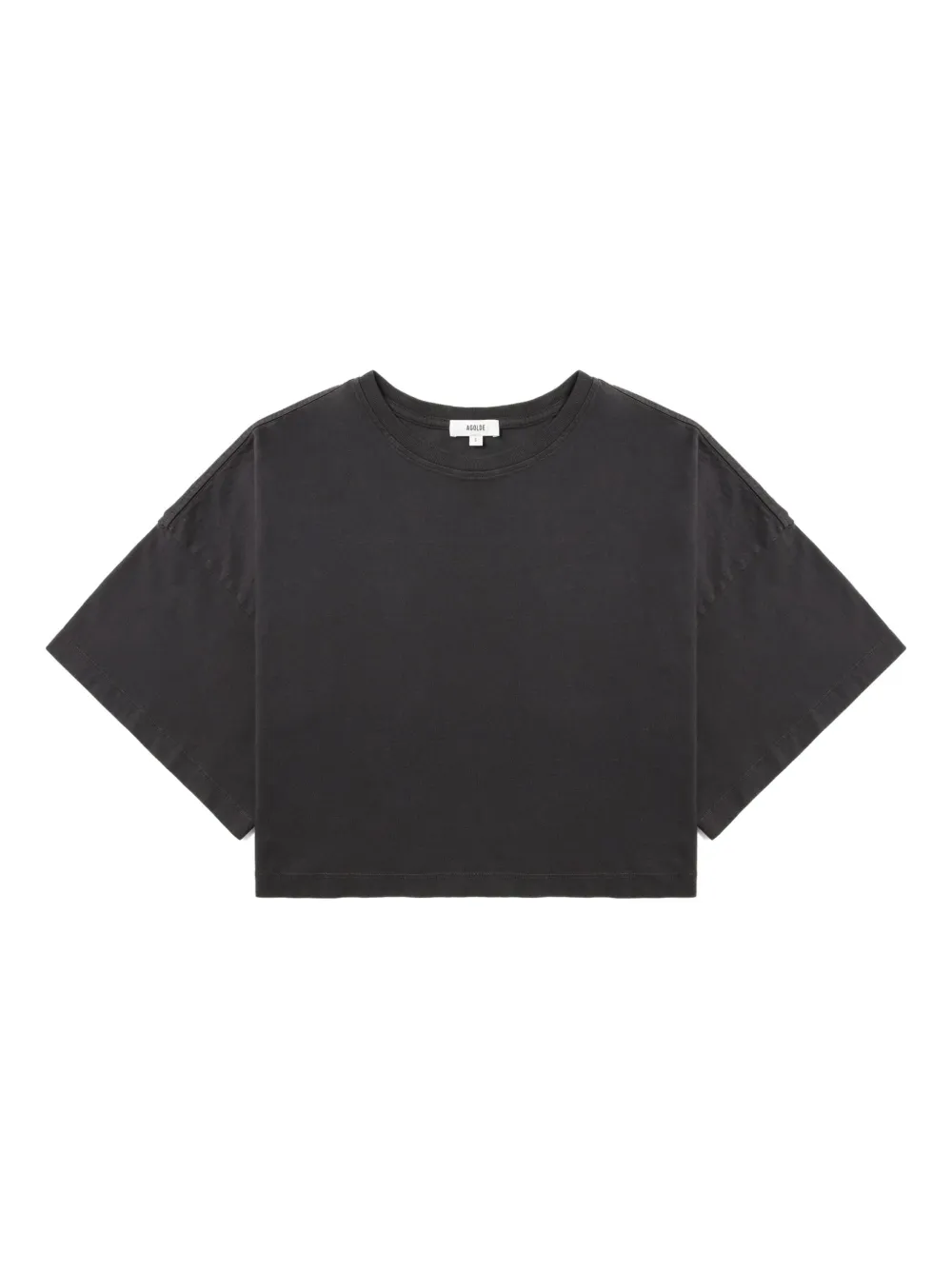 AGOLDE cropped short-sleeve T-shirt Zwart