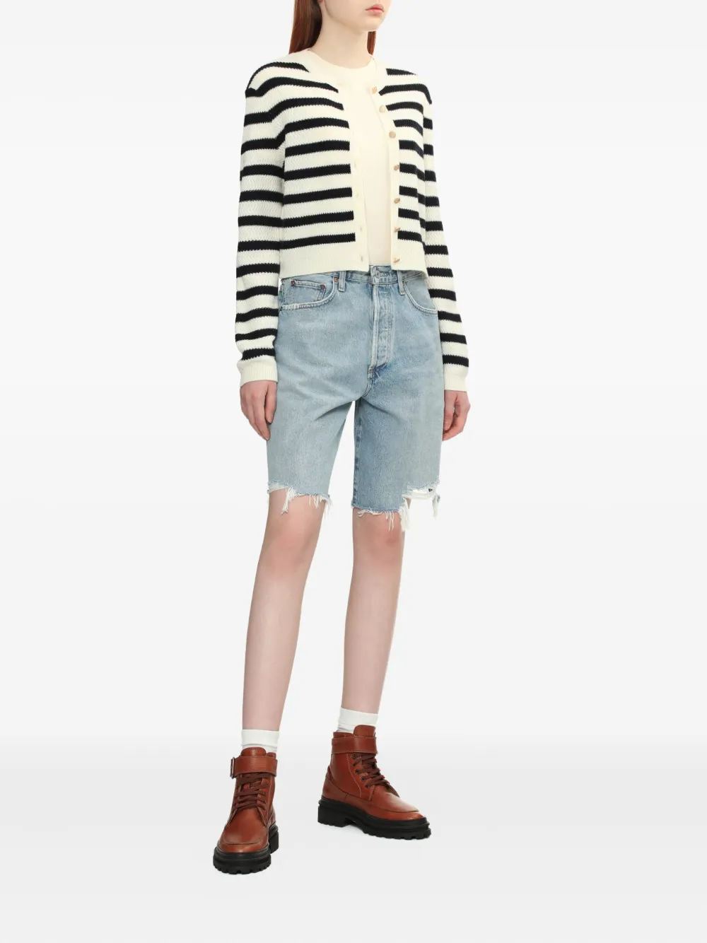 A.P.C. logo-print cotton T-shirt Beige
