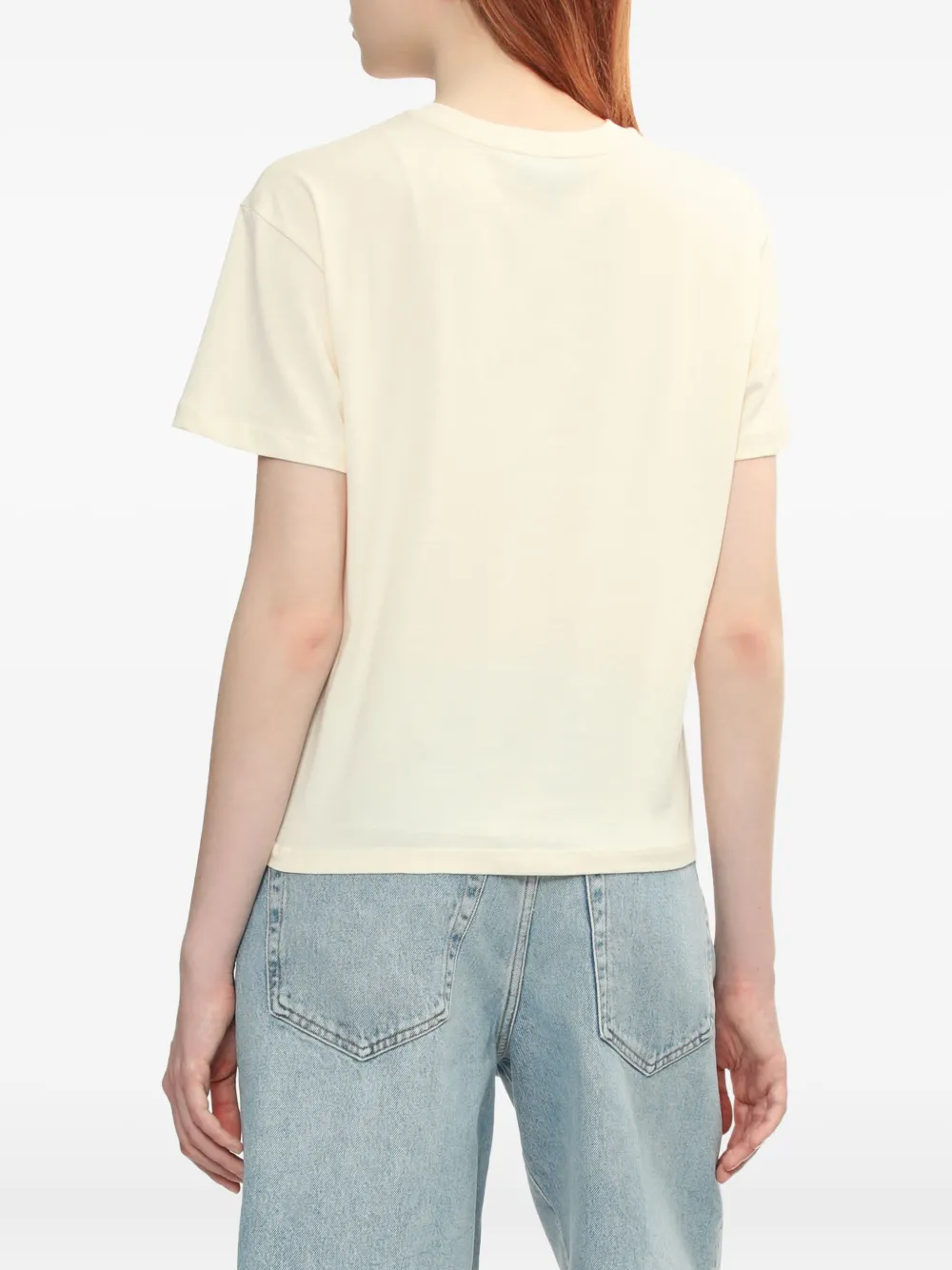 A.P.C. logo-print cotton T-shirt Beige