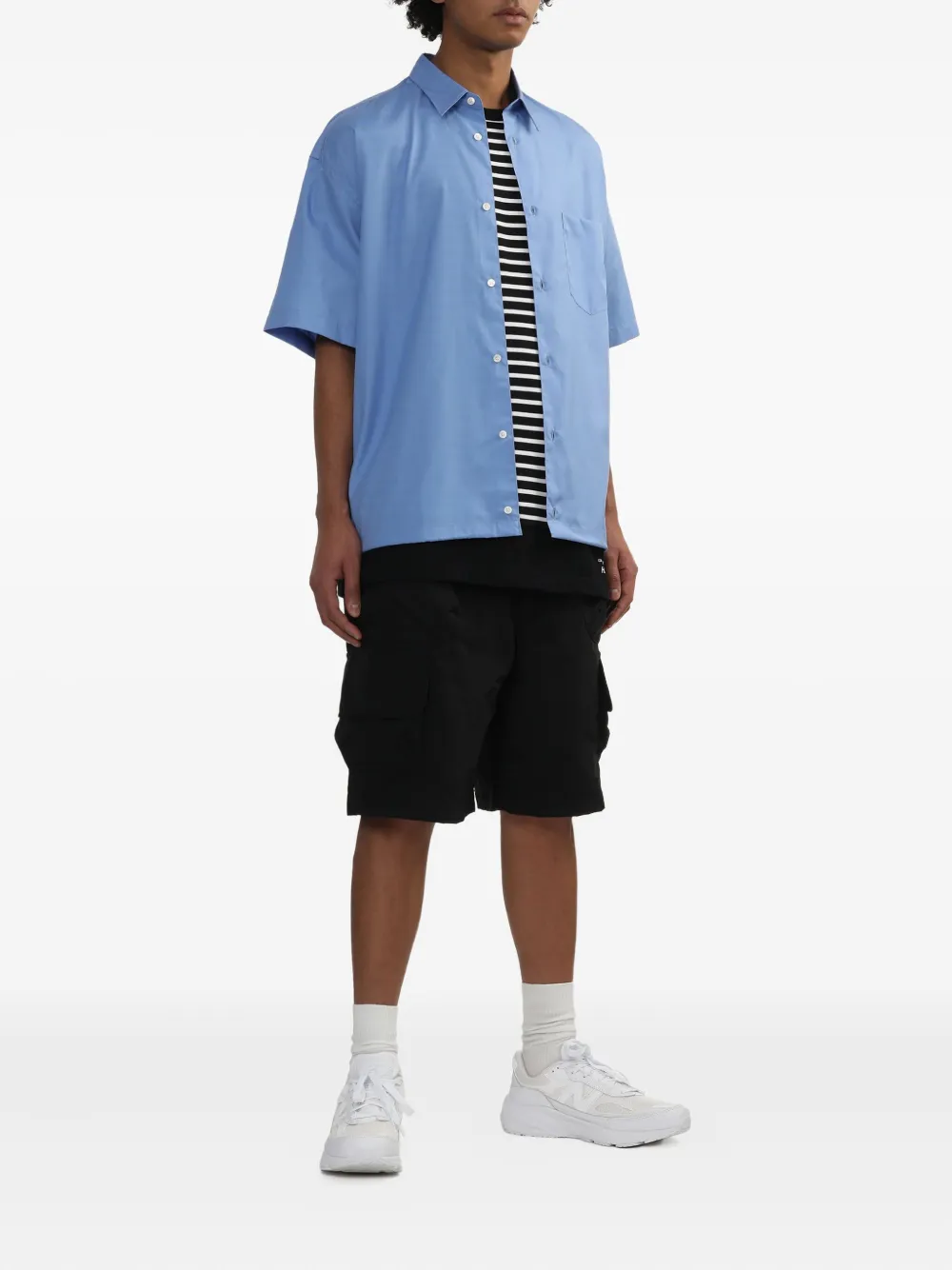 Comme des Garçons Homme short-sleeve pocket shirt Blauw
