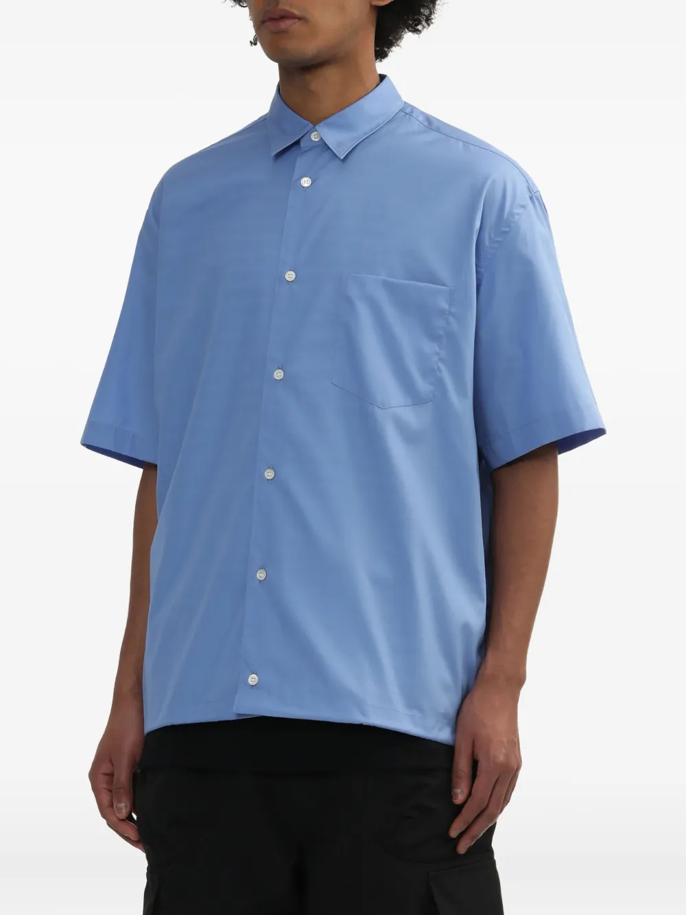 Comme des Garçons Homme short-sleeve pocket shirt Blauw