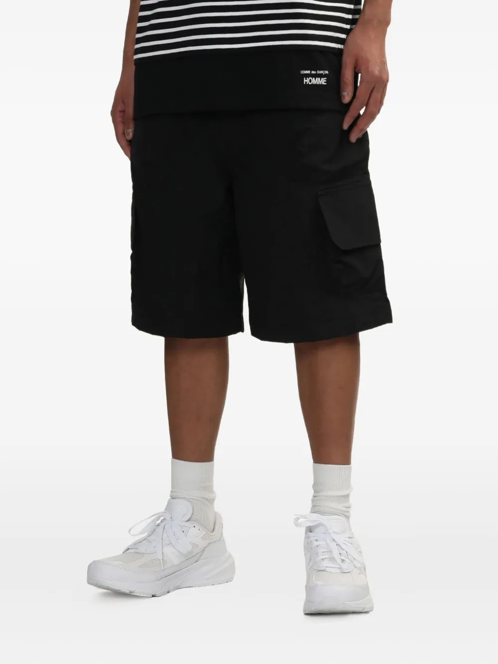 Comme des Garçons Homme multi-pocket cargo shorts Zwart