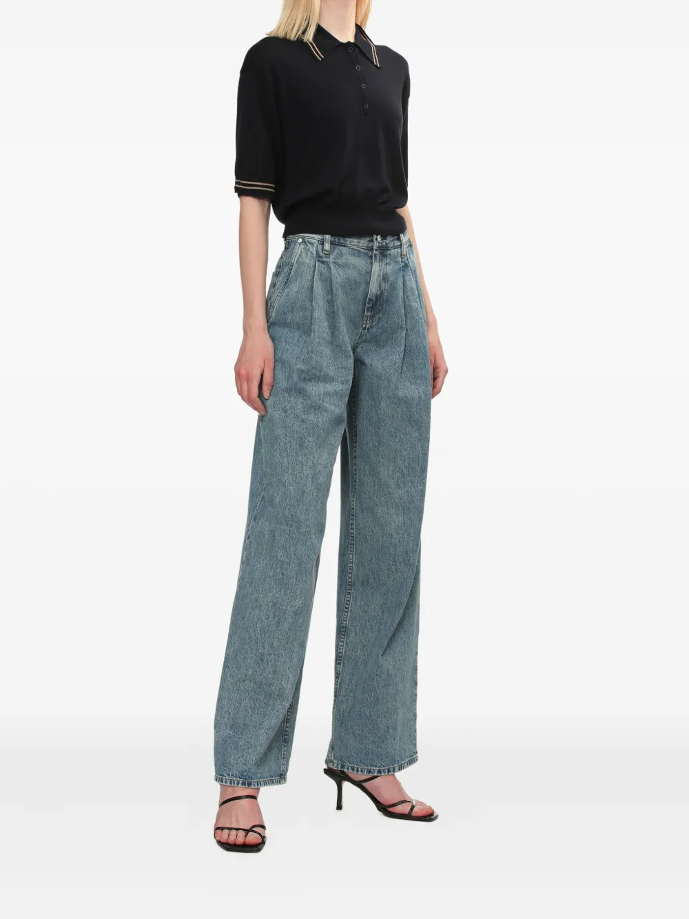 3.1 Phillip Lim Poloshirt met korte mouwen - Blauw