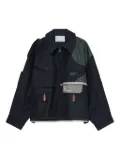 Kolor panelled jacket - Blue
