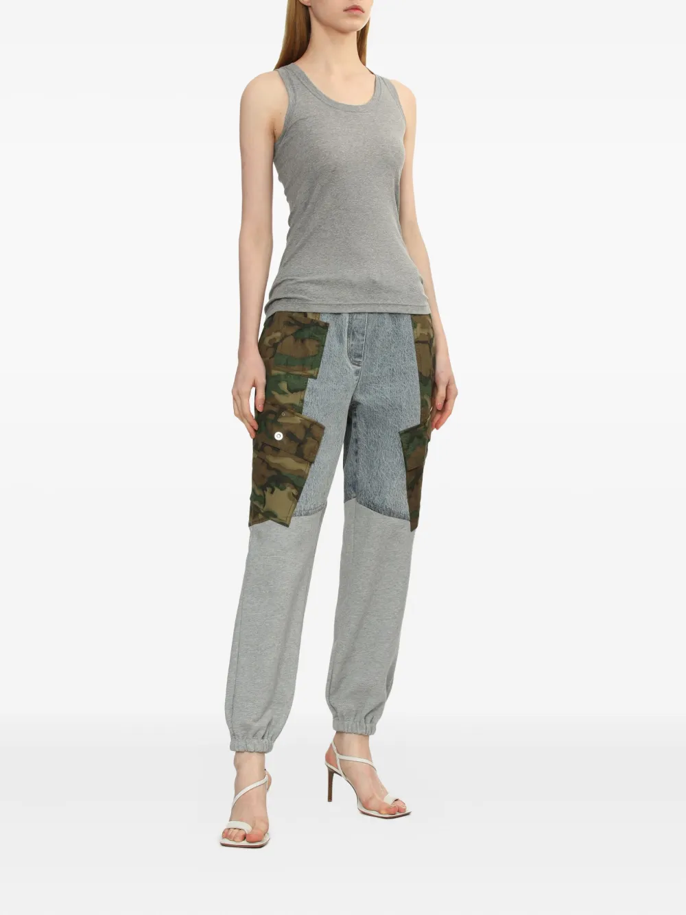 3.1 Phillip Lim Jeans met camouflageprint - Blauw
