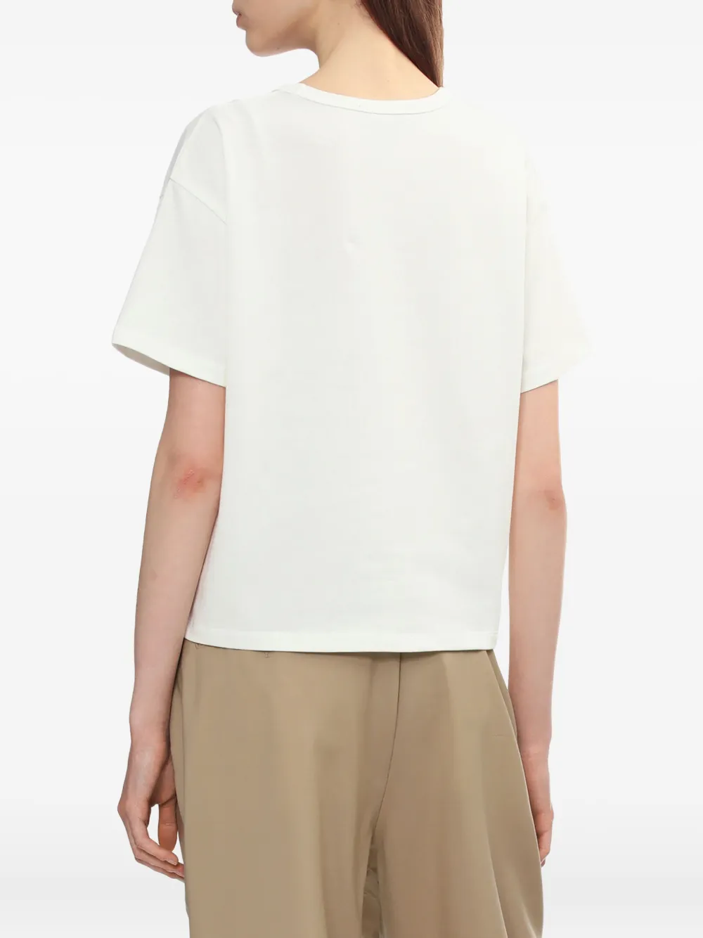 A.P.C. flocked-logo cotton T-shirt Wit