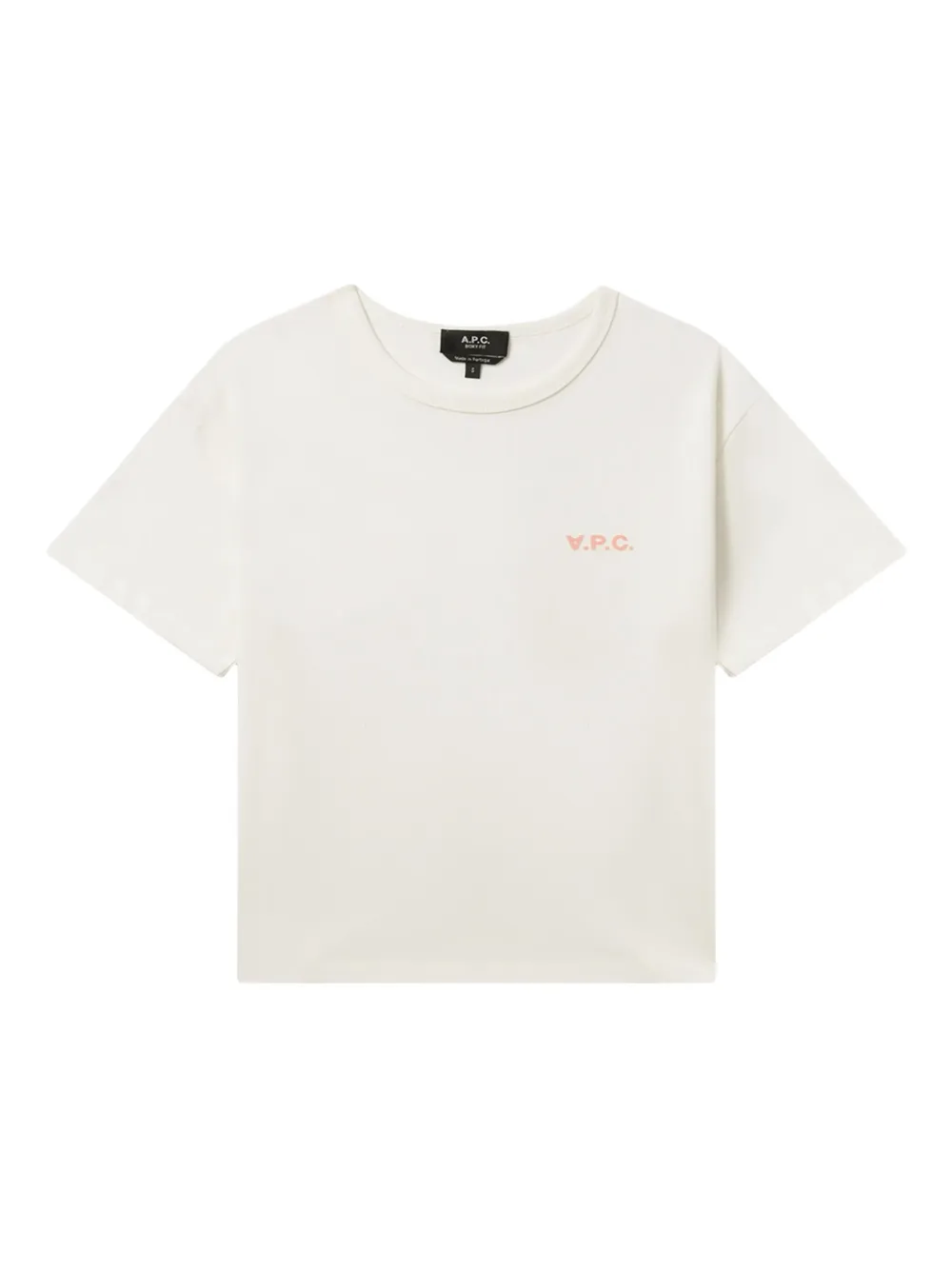 A.P.C. flocked-logo cotton T-shirt Wit