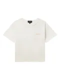 A.P.C. flocked-logo cotton T-shirt - White