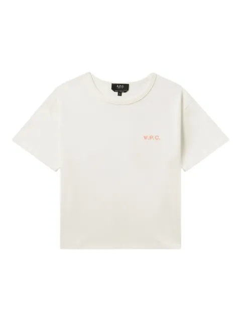 A.P.C. تيشيرت قطن بشعار مخيوط