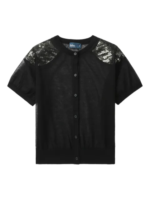 Kolor sequin-embellished short-sleeve cardigan