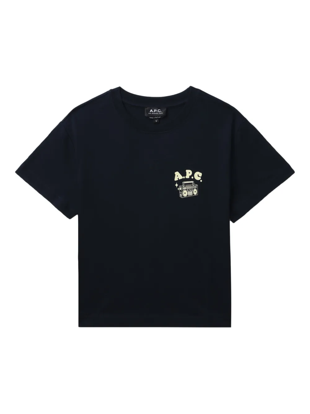 A.P.C. boombox-print T-shirt Blauw