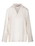 Max Mara V-neck blouse - 005 BIANCO AVORIO