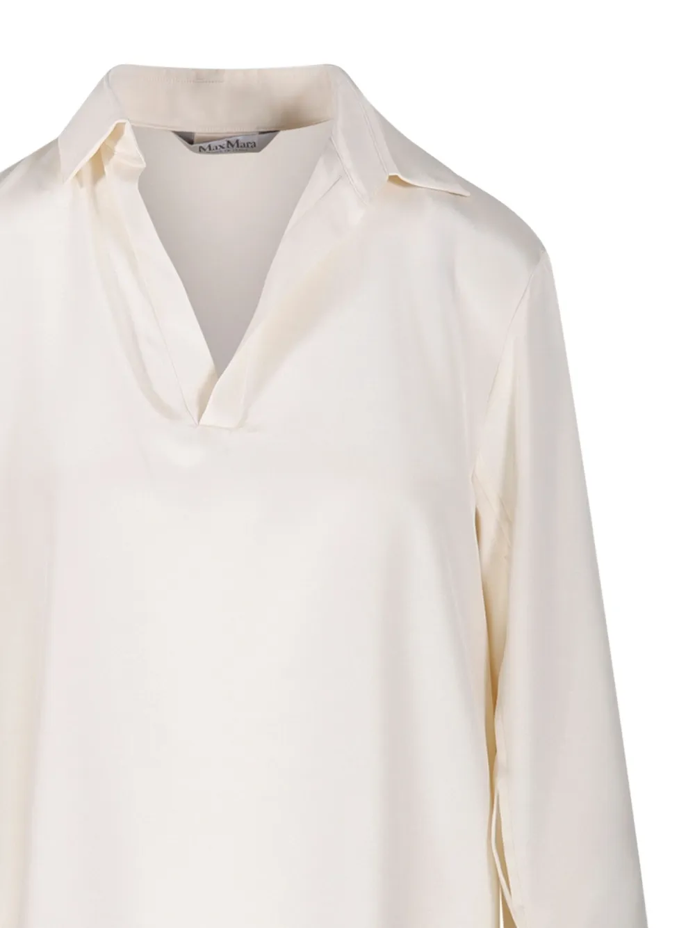 Max Mara Blouse met V-hals 005 BIANCO AVORIO