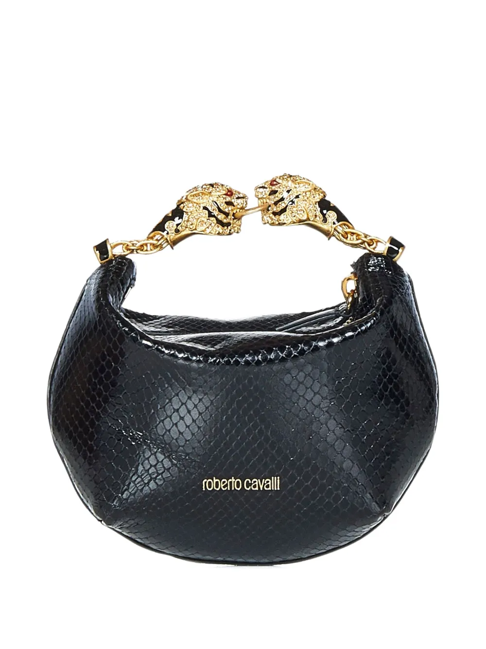 Roberto Cavalli snake-effect mini bag | Black | Image 1
