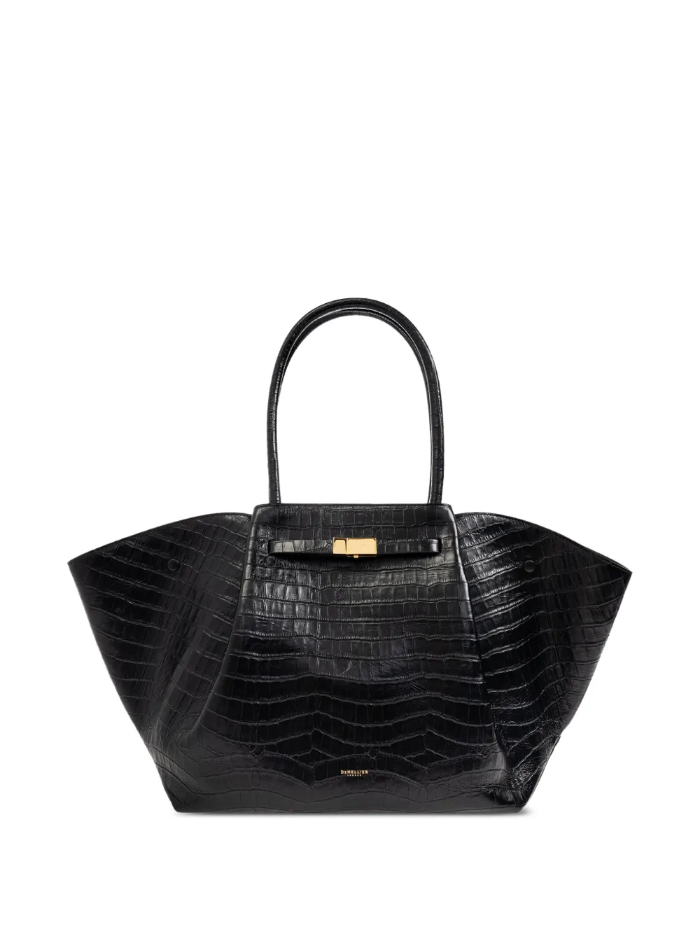 DeMellier New York crocodile-effect tote bag | Black | Image 1