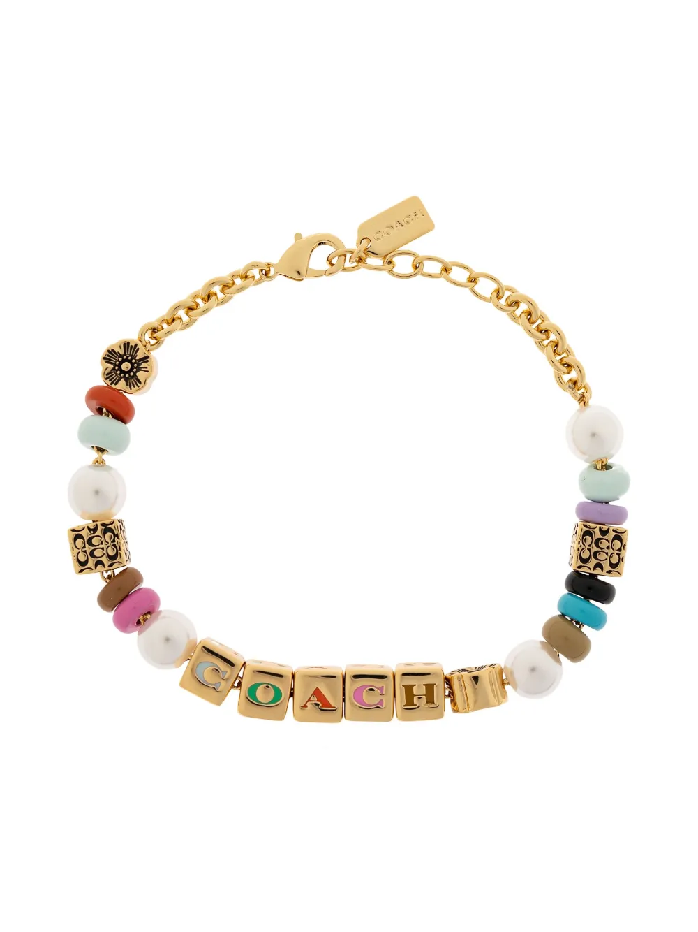 letter-charm bracelet